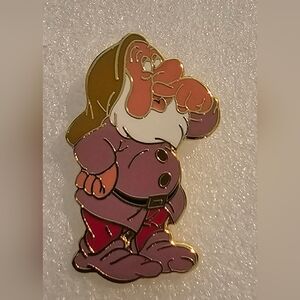 Disney Grumpy Dwarf Pin in Pink and Gold